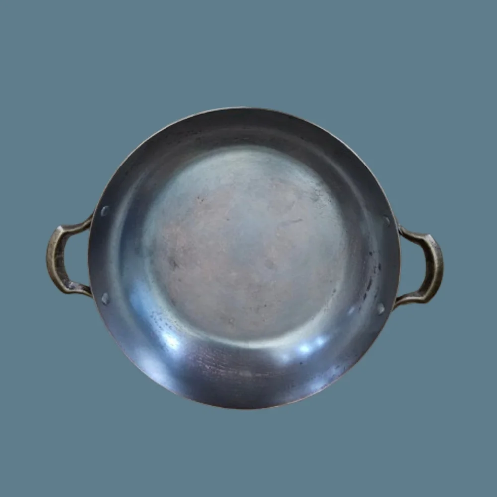 *Sotal Copper, Brass Fry Pans Vintage Set of 3 Tin-lined With Other